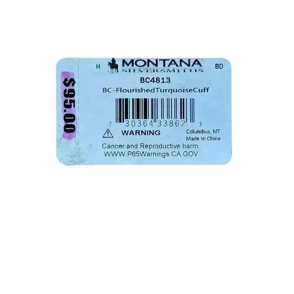 Montana Silversmiths Flourished Turquoise Cuff Bracelet Western Lifestyle New - Picture 7 of 7